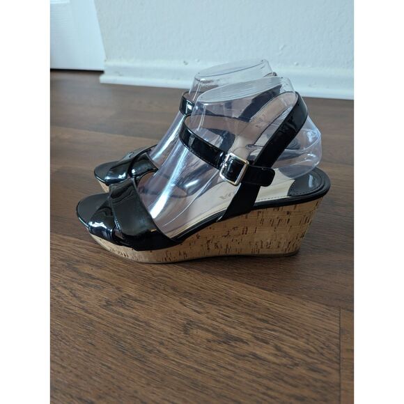 Prada Patent Leather And Cork Wedge Sandals UE39/US 6.5 - Picture 2 of 10